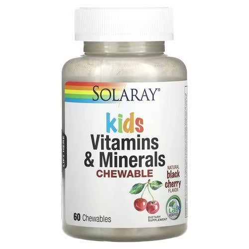 Мультивитамины для детей Solaray Kids Vitamins & Minerals 60 сосательных табл. (SOR-04796) Мультивитамины для детей Solaray Kids Vitamins & Minerals 60 сосательных табл. (SOR-04796)