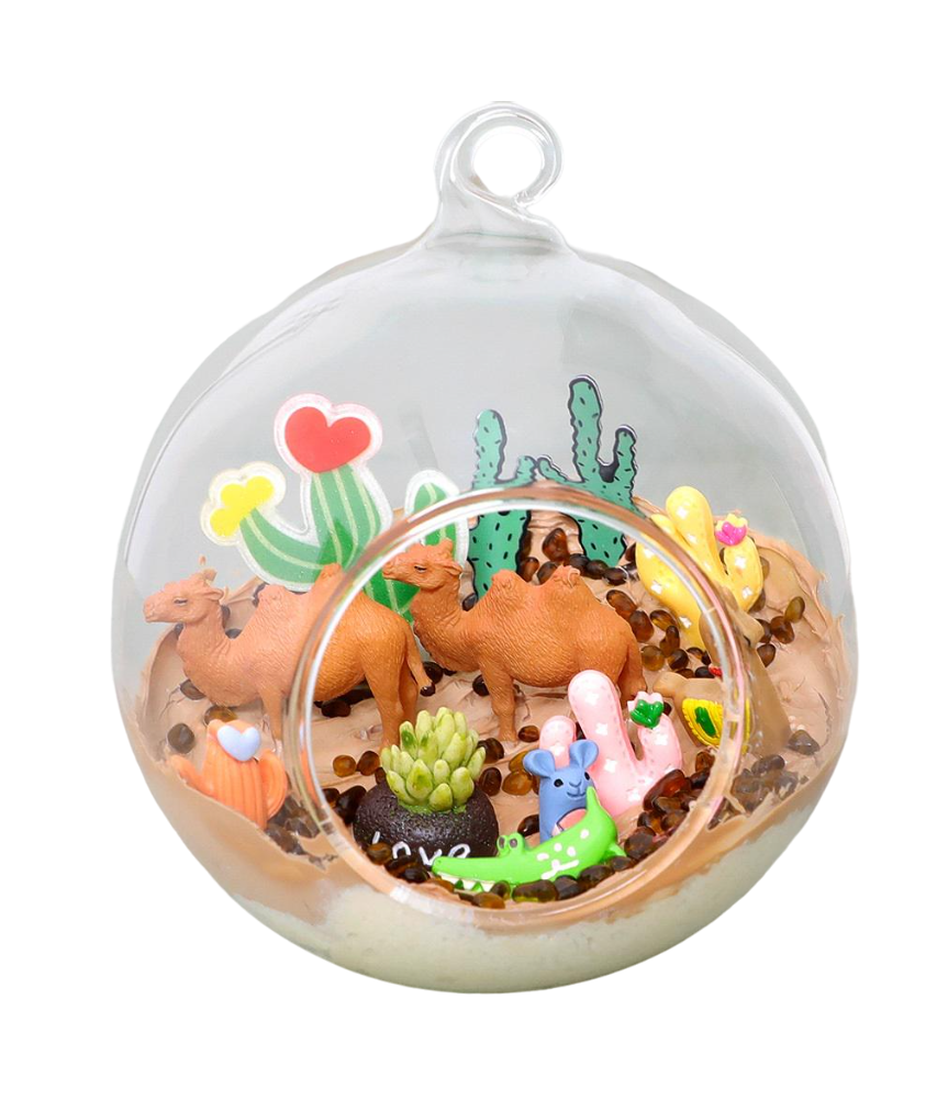 Конструктор румбокс DIY Пустыня стеклянный шар с подсветкой (983)