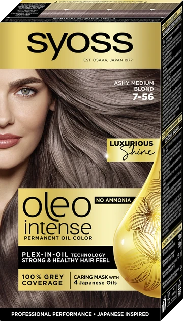 Краска для волос Syoss Oleo Intense без аммиака 115 мл 7-56 Холодный русый