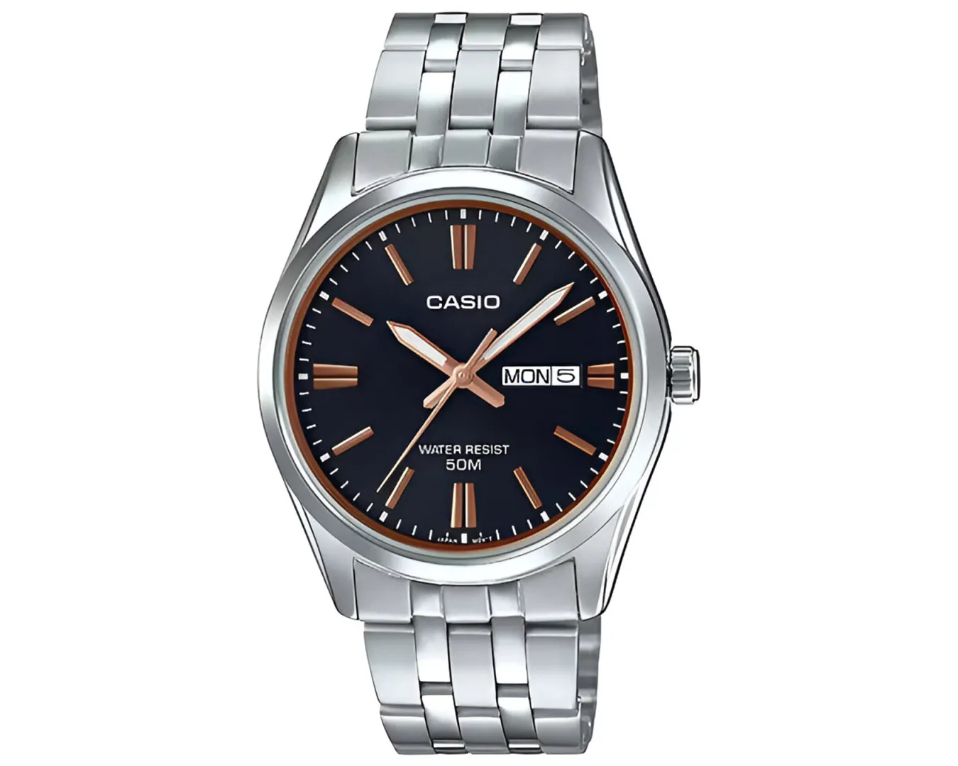 Наручний годинник чоловічий Casio MTP-1335D-1A2VDF d 38 мм Cрібний (2457458566)