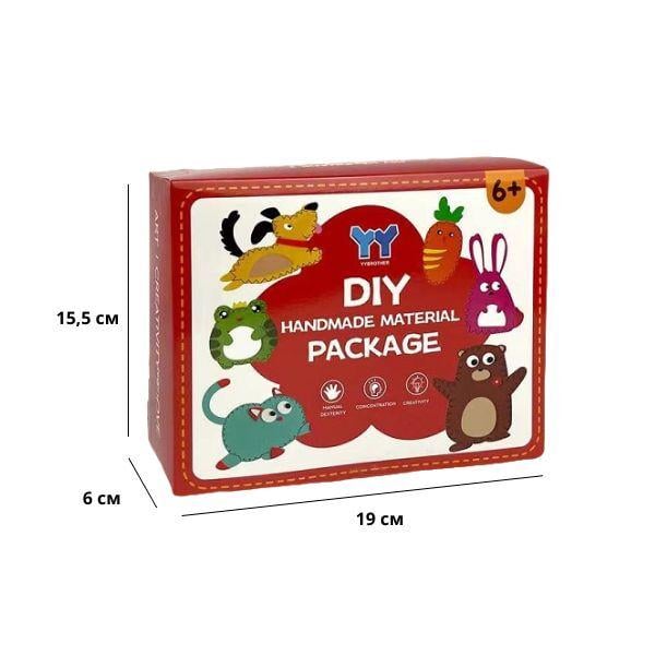 Набор для творчества L00193-1 Мягкие игрушки из фетра с наполнителем и аксессуарами 6 шт. - фото 9