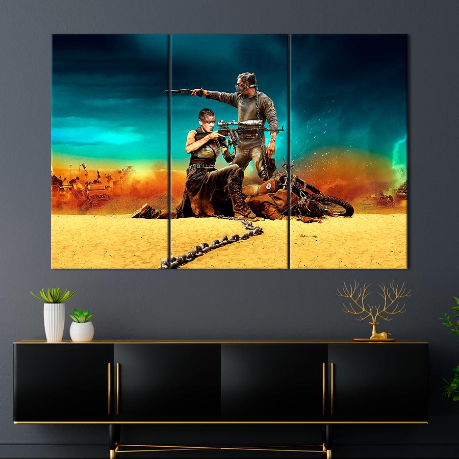 Настенний декор Безумный Макс и Фуриоса 78x48 см (A81-3)