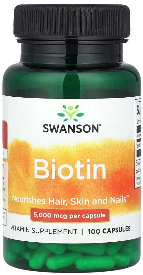Биотин Swanson Biotin 5000 мкг 100 капсул