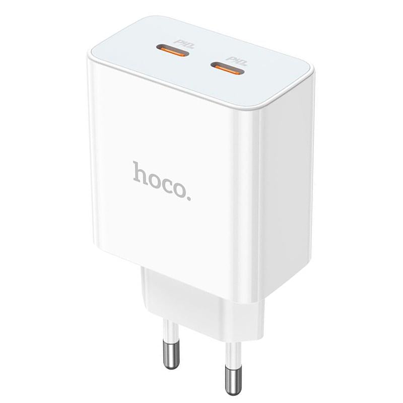 Зарядное устройство Hoco Leader dual port 2C charger C108A 2Type-C White (562209) Зарядное устройство Hoco Leader dual port 2C charger C108A 2Type-C White (562209)