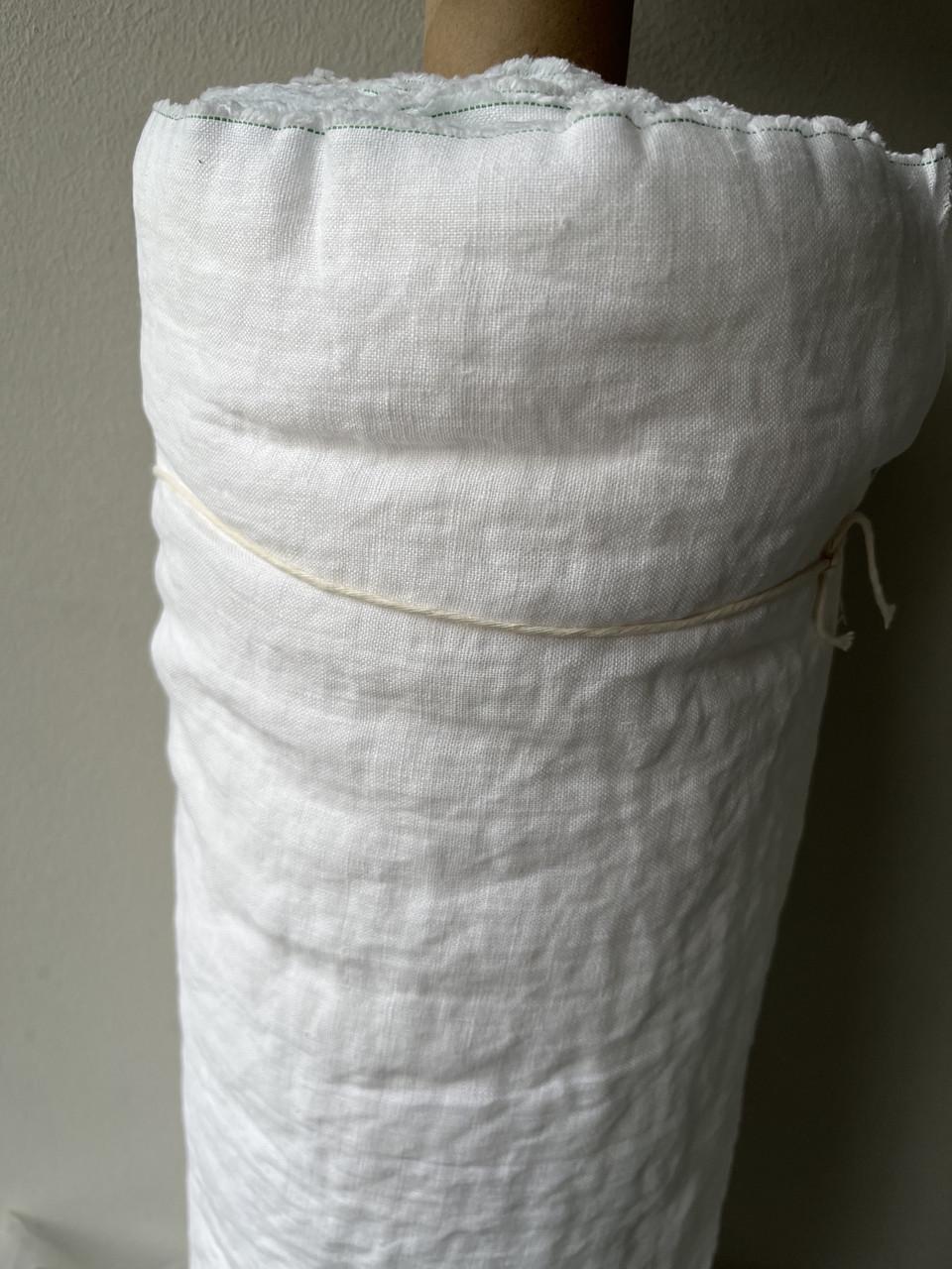 Ткань костюмная LINEN PLUS CRASH EFFECT 100% лен 145 см 101 Белый