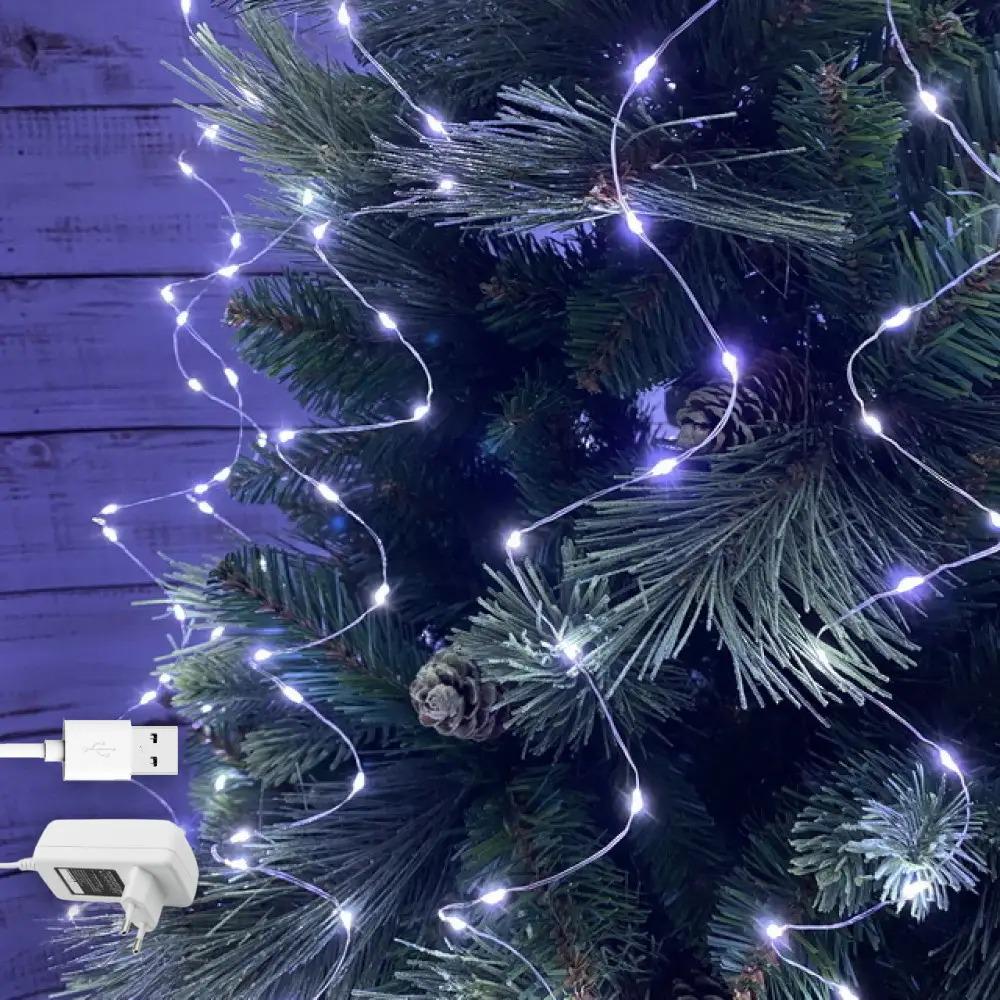 Светодиодная гирлянда Конский хвост 3 м 480 LED 16 нитей от USB и сети 220В статический режим Холодный белый Светодиодная гирлянда Конский хвост 3 м 480 LED 16 нитей от USB и сети 220В статический режим Холодный белый