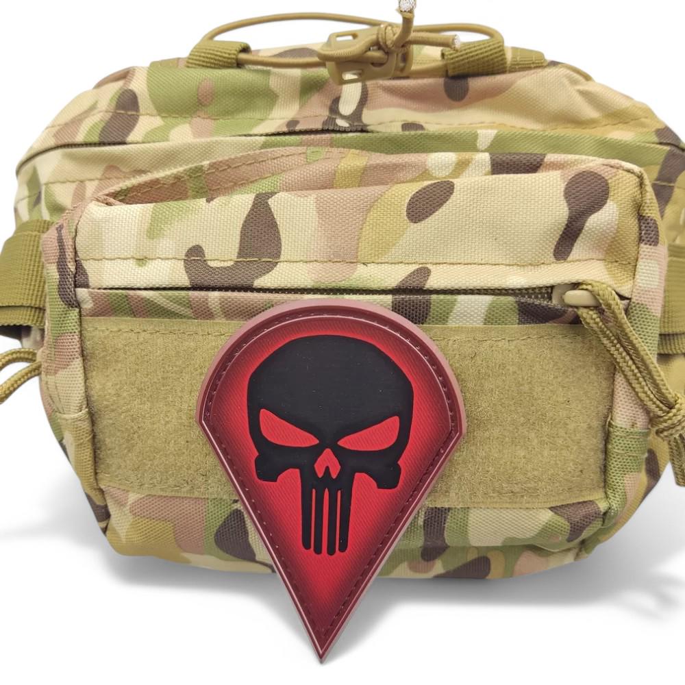 Шеврон Череп Каратель УПА Красно-черный (24678797) - фото 2