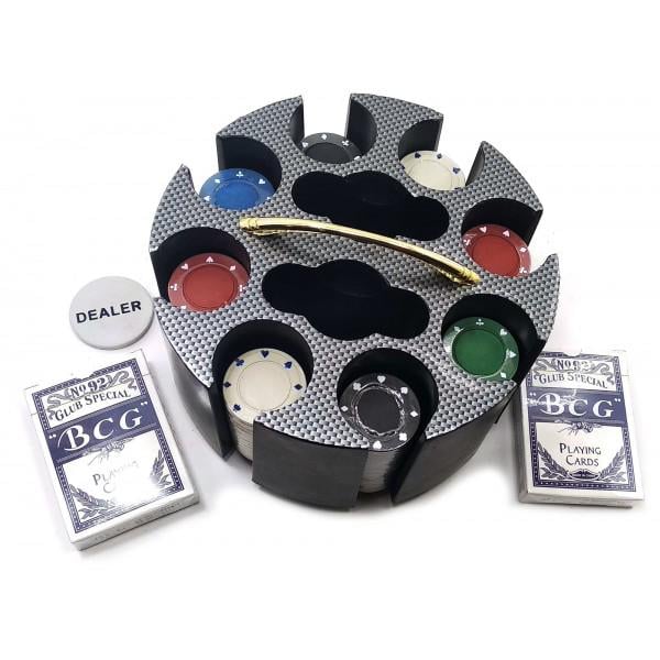 Набор для покера Darshan 200 фишек/две колоды карт с подставкой (23715A)