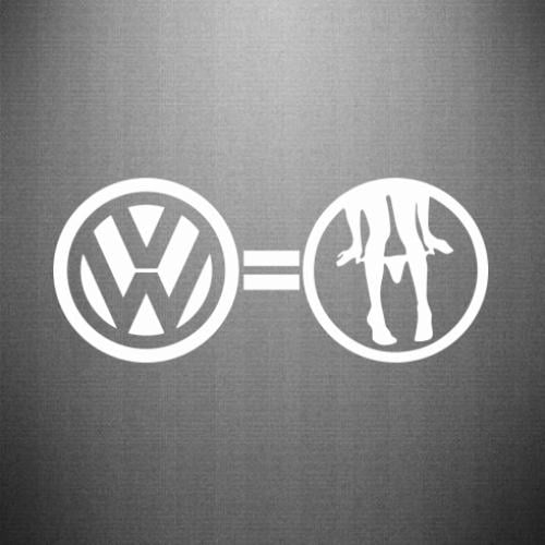 Наклейка Volkswagen 25x10,6 см Белый (21558040)