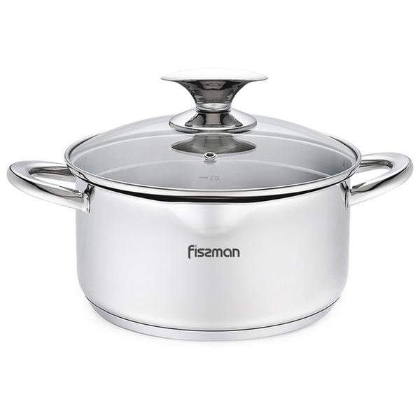 Каструля з кришкою Fissman Elegance FS5493 5,6 л Нержавіюча сталь (14380611)