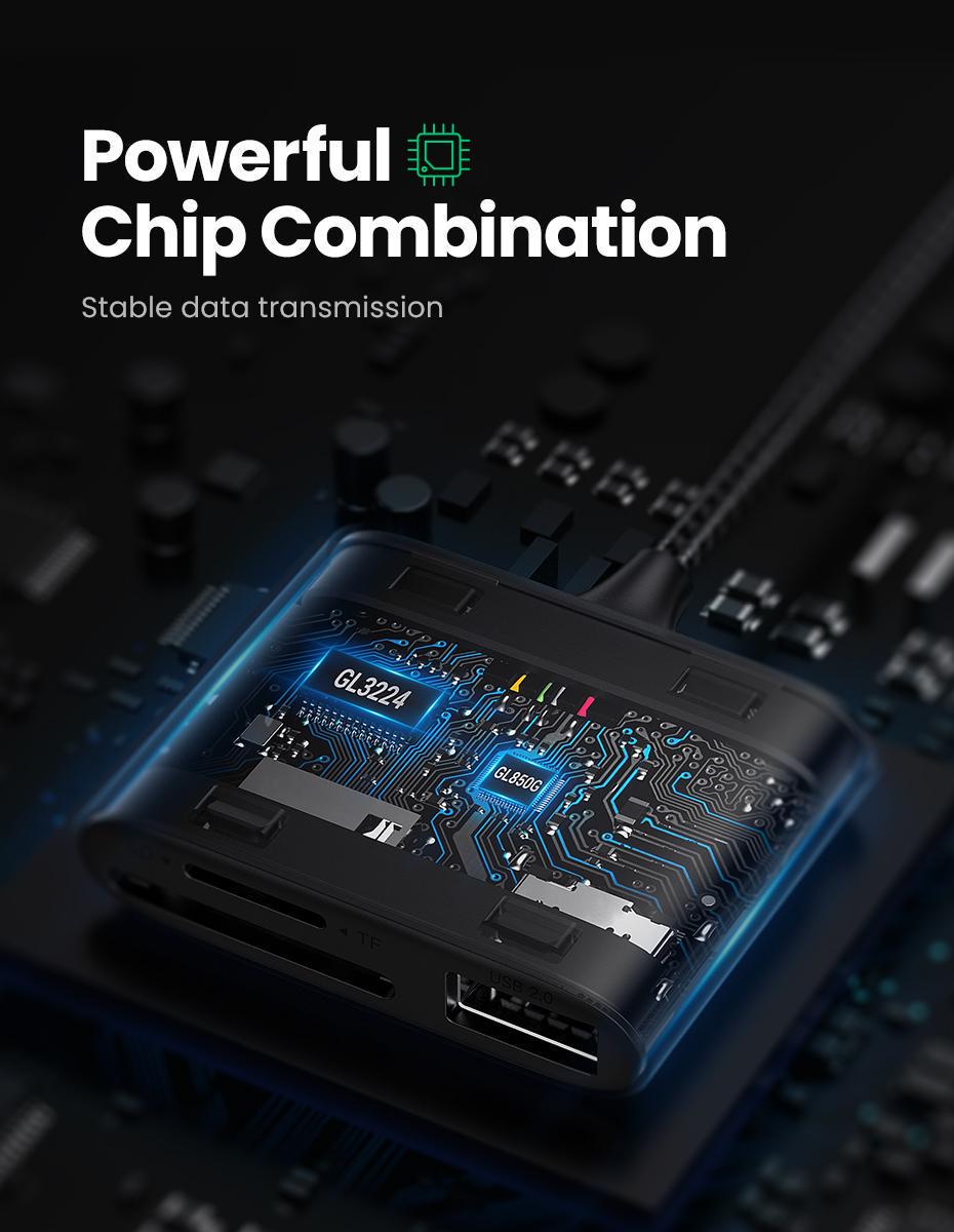 Кардридер UGREEN USB-C слоти SD/TF порт USB-A 2.0 одночасне читання швидкість до 5 Гбіт/с алюмінієвий Сірий (80798) - фото 12 Кардридер UGREEN USB-C слоти SD/TF порт USB-A 2.0 одночасне читання швидкість до 5 Гбіт/с алюмінієвий Сірий (80798) - фото 12