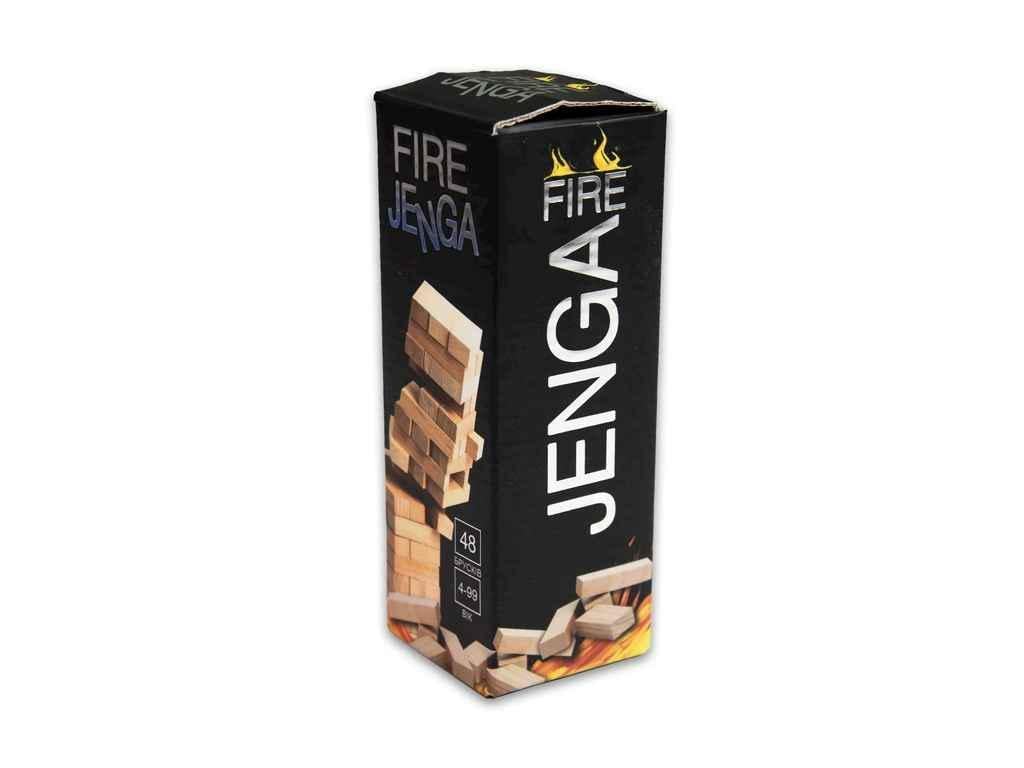 Настольная игра Strateg Fire Jenga 48 брусков на украинском языке 30848 (988267)