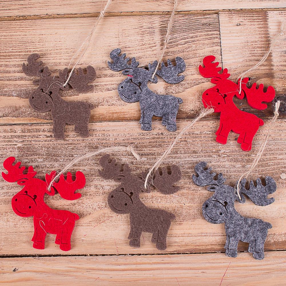 Подвеска Лось из флизелина 6 шт. (3332)
