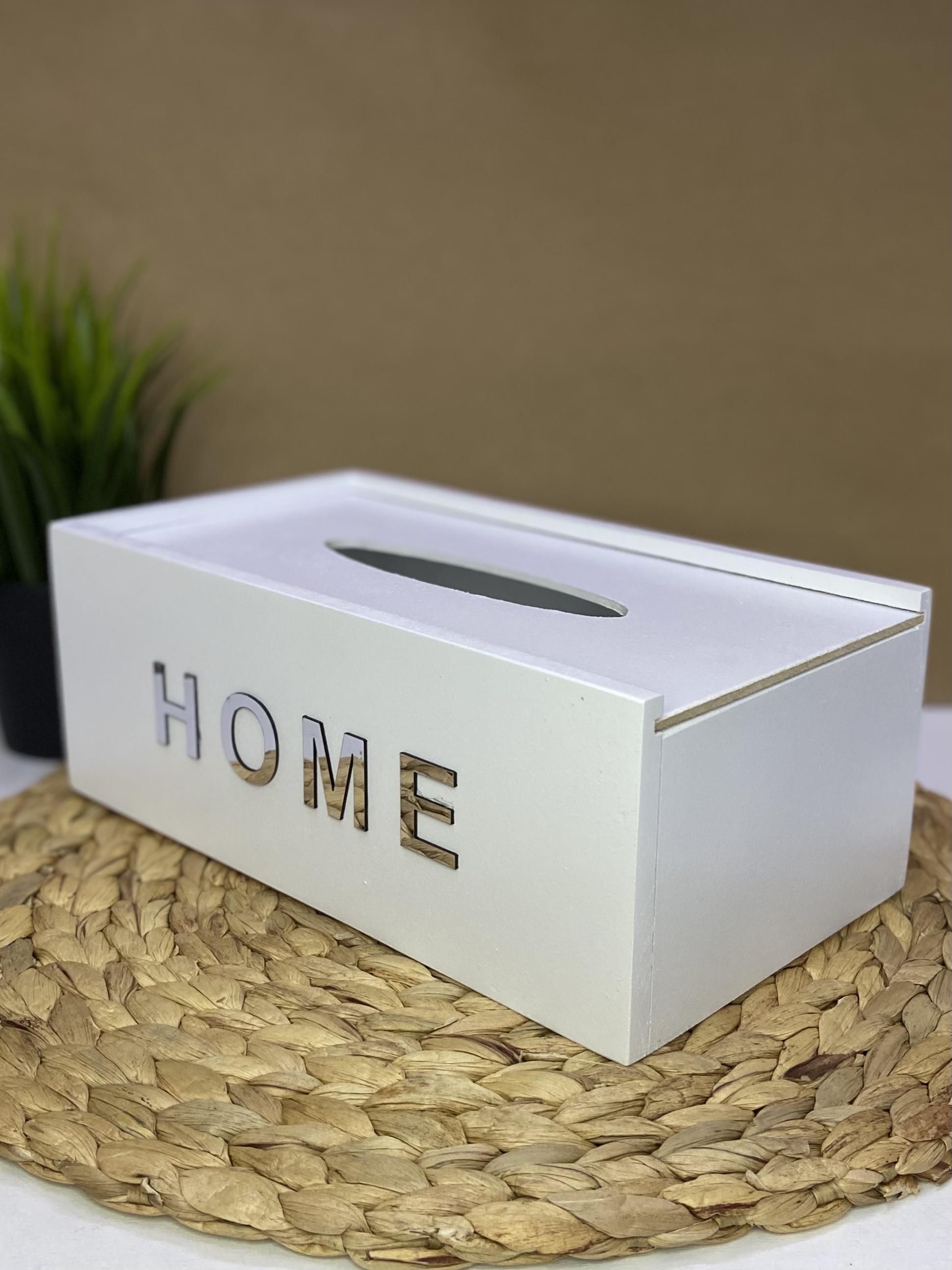 Серветниця Home 26х14х9,5 см Silver/White (Box1)