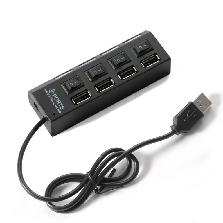 Концентратор USB HUB iMice HI-Speed 4 порта с переключателями - фото 5