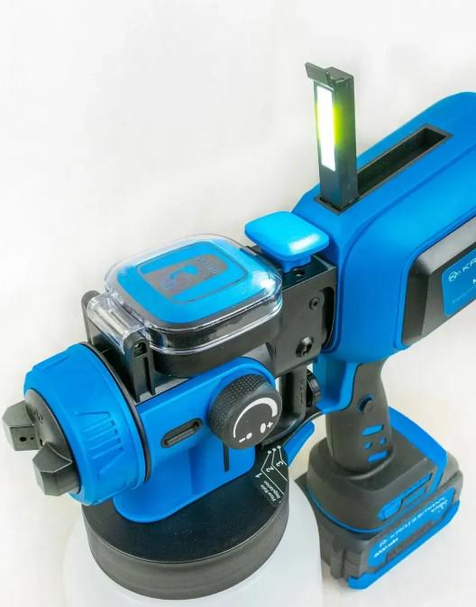 Фарборозпилювач KRAISSMANN 503 ASP 20 MP 1,8/2,5/3,0 мм латунні сопла LED-підсвічування 1 АКБ-4Аг, та ЗП - фото 11 Фарборозпилювач KRAISSMANN 503 ASP 20 MP 1,8/2,5/3,0 мм латунні сопла LED-підсвічування 1 АКБ-4Аг, та ЗП - фото 11