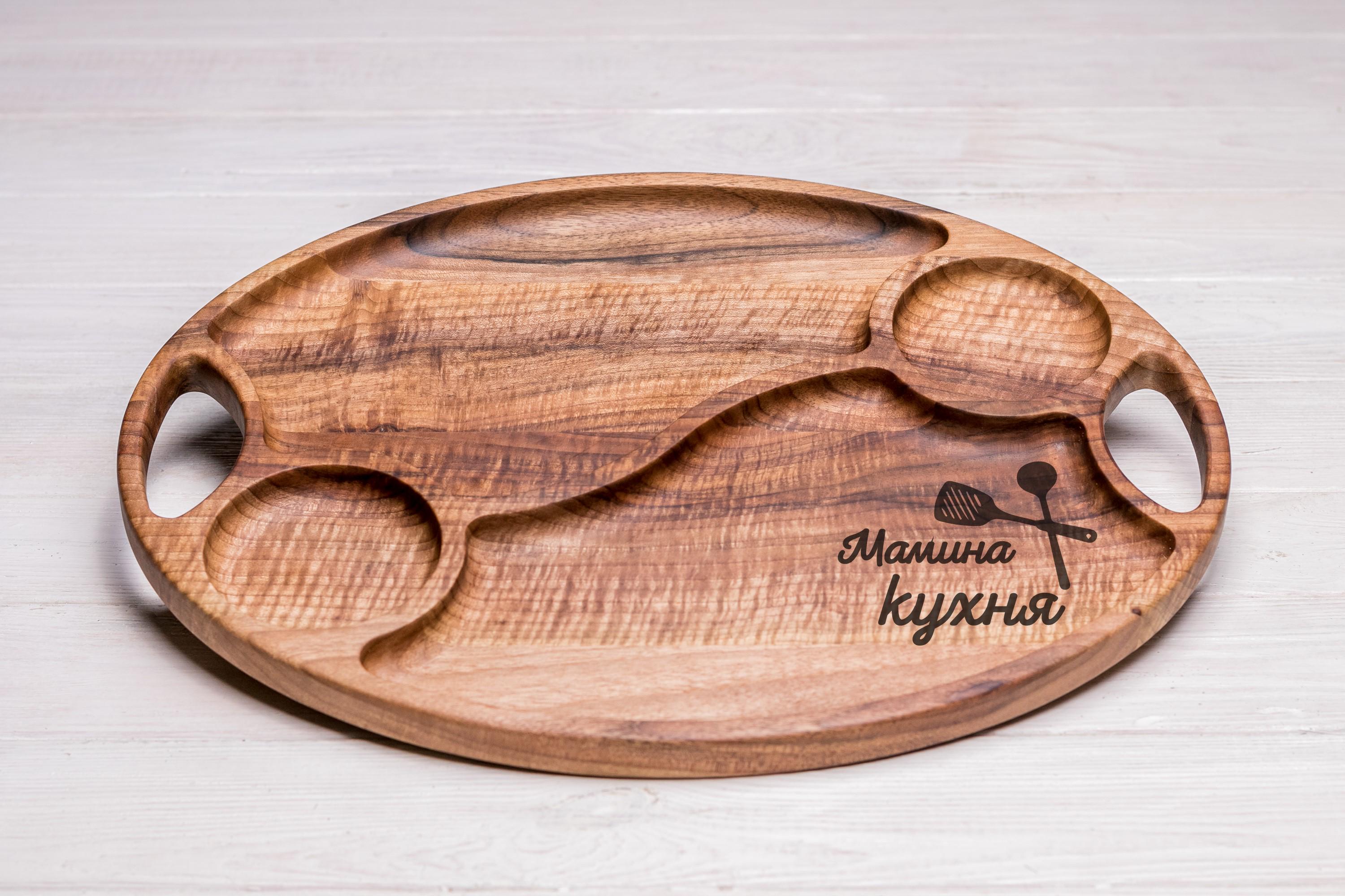 Доска с гравированием EcoWalnut для закусок деревянная L (EK-38.2)