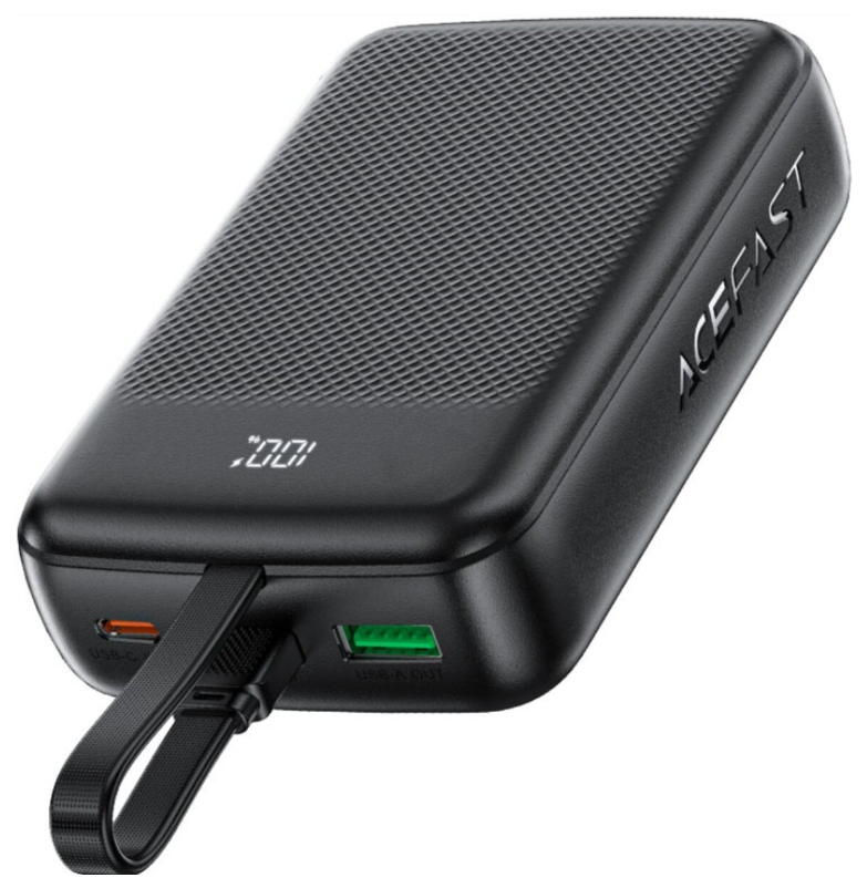 Повербанк Acefast M14 PD 20W с Type-C Cable 20000 mAh Black (6974316283966)