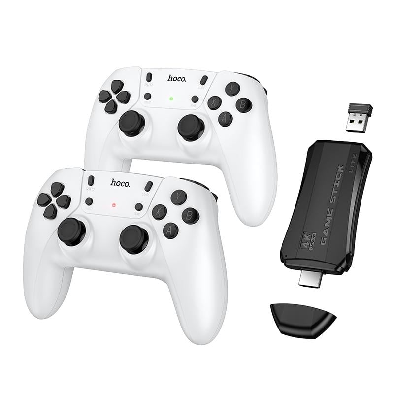 Ігрова приставка і 2 джойстики Hoco GA31 Collection game box+two wireless gamepads set White (6942007672122) Ігрова приставка і 2 джойстики Hoco GA31 Collection game box+two wireless gamepads set White (6942007672122)