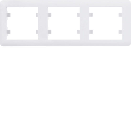 Рамка трехместная горизонтальная Hager Lumina Soul Белый (WL5230)
