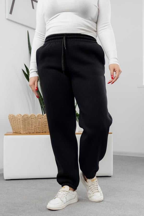 Штани жіночі зимові AKSAN байкові XL Чорний (25.2802_black_48(XL))