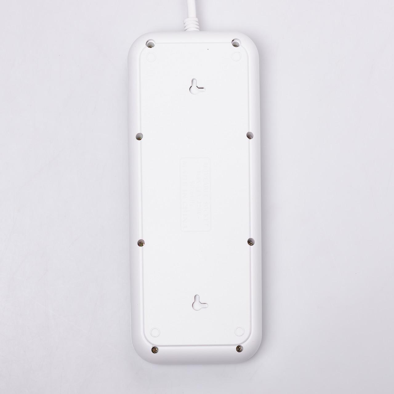 Удлинитель на 8 розеток с 3 USB 1 Type-C и кнопкой отключения F20U 2,8 м Белый (HP-5-27) - фото 4