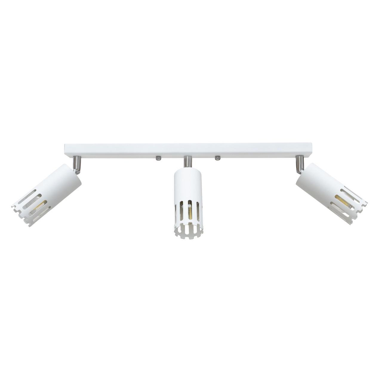 Спот-светильник MSK ELECTRIC Teramo на три поворотных плафона под лампу Е27 Белый (NL 180501-3 WH)
