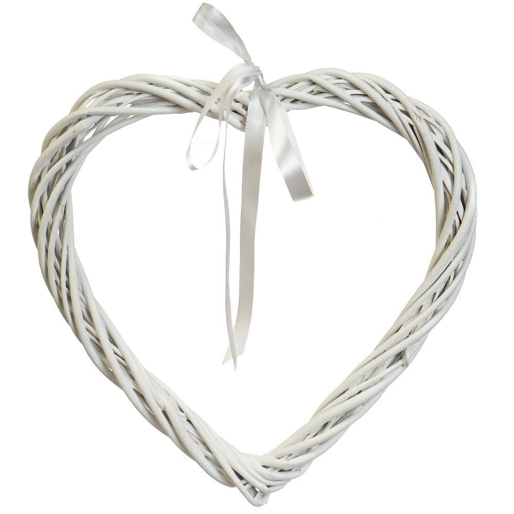 Вінок підвісний з лози Витончене серце 34х34 см 3 комплекти (5002-014)