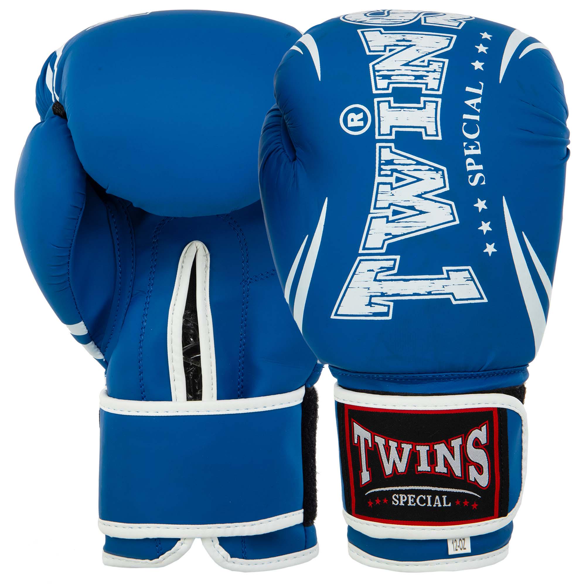 Перчатки боксерские TWN MATT CLASSIC BGVL-10 на липучке 12oz Синий (BGVL-10_Синий_12_унции)