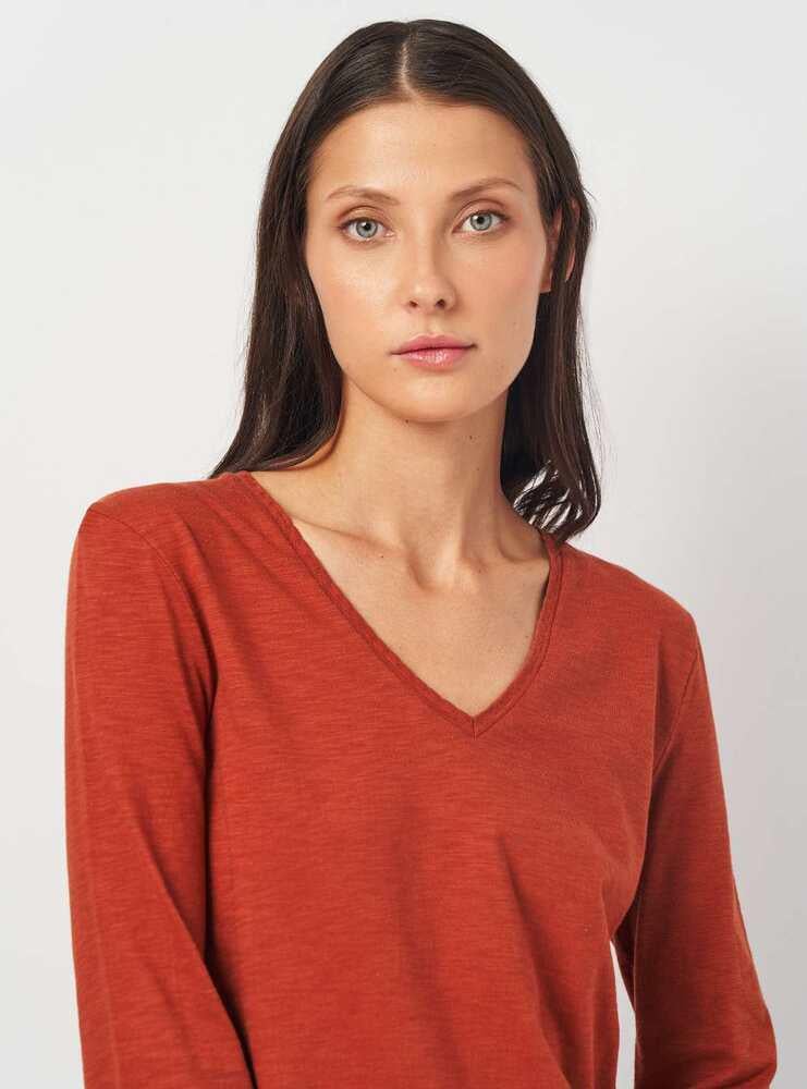 Футболка C & A 77877/2097120x70 рукав 3/4 женская XS Коричневый (185091) - фото 3 Футболка C & A 77877/2097120x70 рукав 3/4 женская XS Коричневый (185091) - фото 3