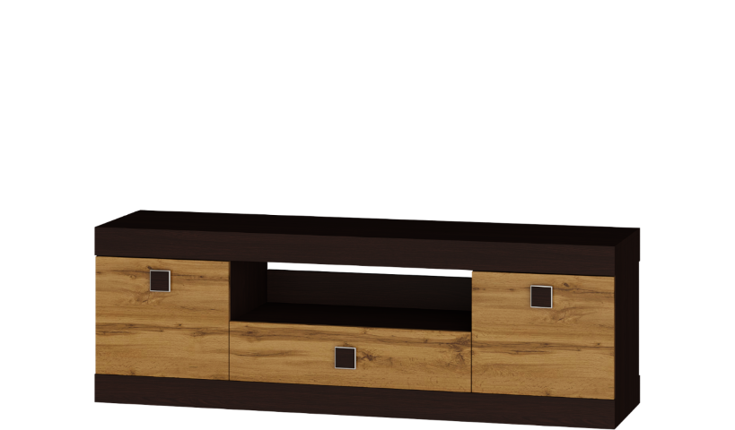 Тумба под ТВ Everest Соната 1500 1500х376х500 мм Венге темный/Дуб крафт золотой (11302) - фото 3 Тумба под ТВ Everest Соната 1500 1500х376х500 мм Венге темный/Дуб крафт золотой (11302) - фото 3