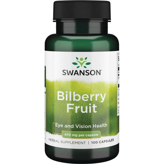 Комплекс для профилактики зрения Swanson Bilberry Fruit 470 мг 100 Caps