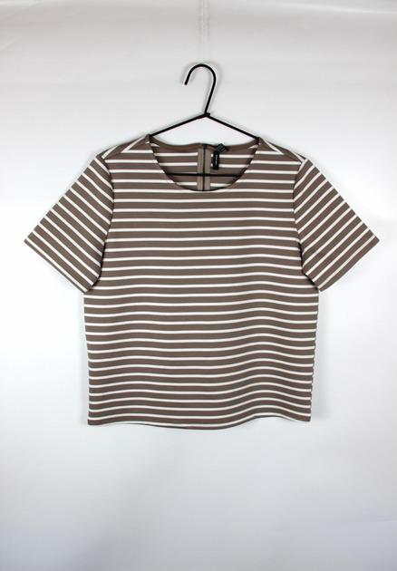 Топ Vero Moda 10304716 Полоски M Бежевый