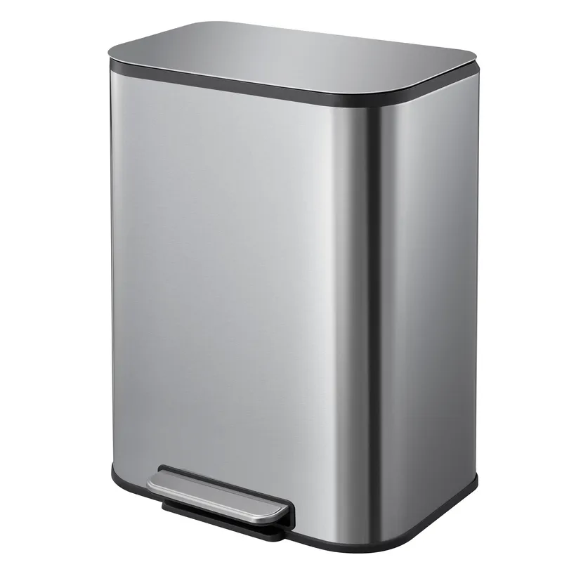 Мусорное ведро прямоугольное MIXXUS Cubic-TC0105 SS Color с плавным закрыванием 5 л Нержавеющая сталь