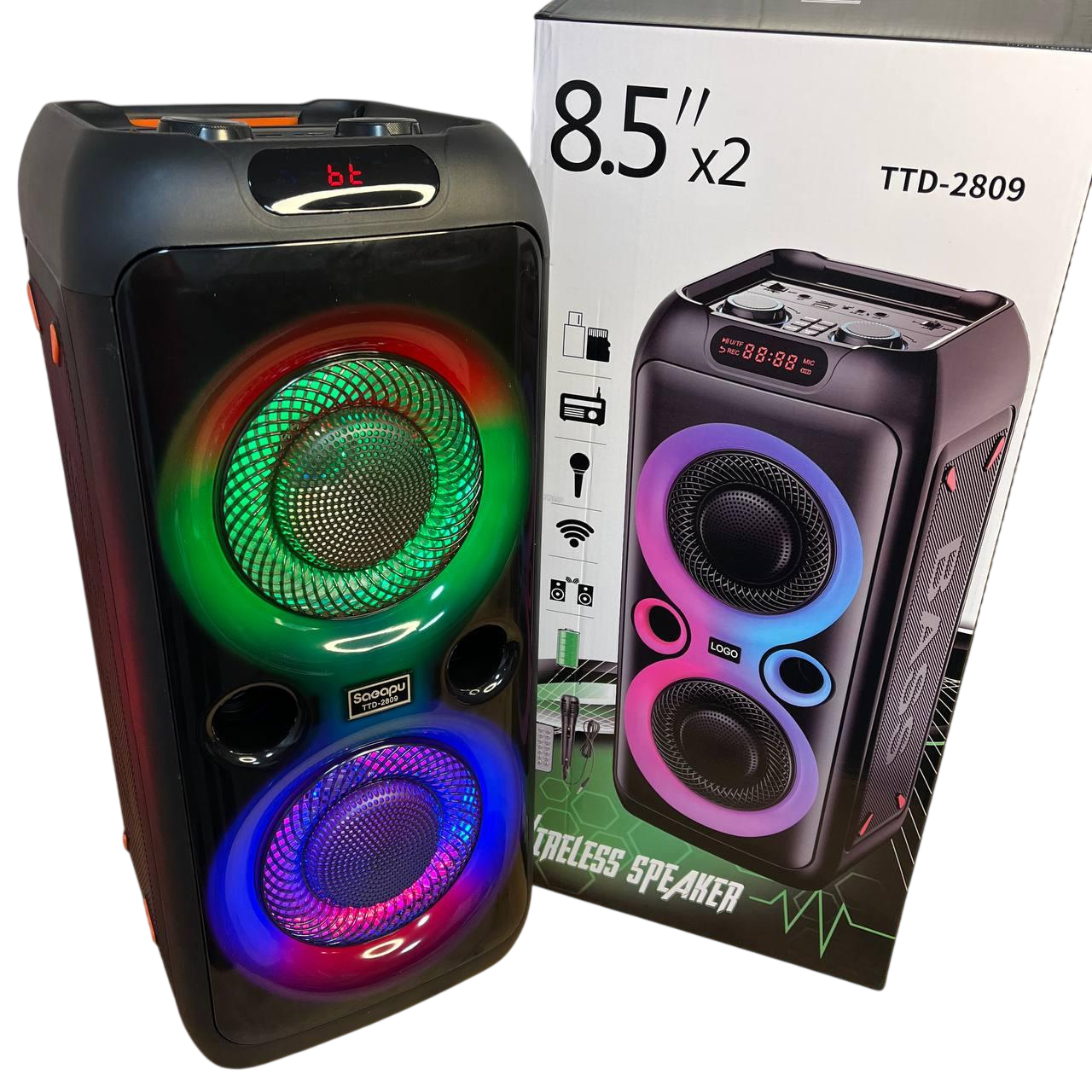 Колонка Bluetooth TTD-2809 с караоке и пультом (2860121450)