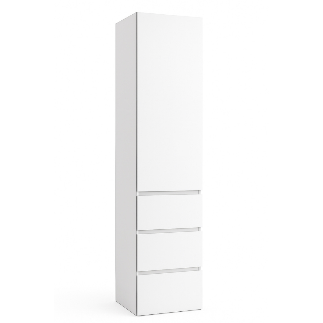 Пенал MEBEX з 3 шухлядами та 3 полицями 40х50х210 см Білий (VL3B3S400WH) - фото 2 Пенал MEBEX з 3 шухлядами та 3 полицями 40х50х210 см Білий (VL3B3S400WH) - фото 2