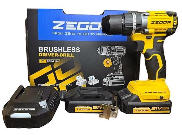 Аккумуляторный ударный шуруповерт Zegor CDP-21BL PROFESSIONAL АКБ 2 шт. 21V 2 Ah (38390691)