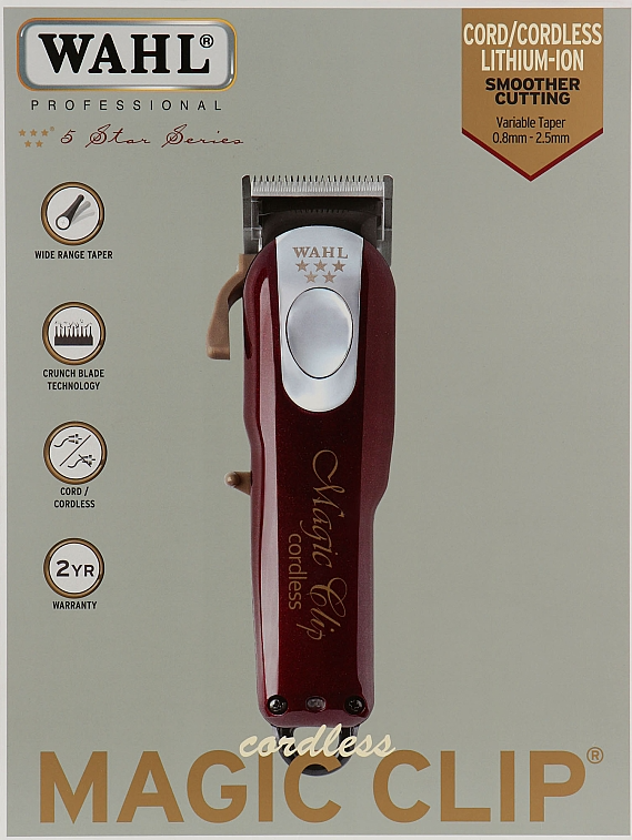 Машинка для стрижки WAHL MAGIC CLIP CORDLESS 5 star 08148-316H - фото 8