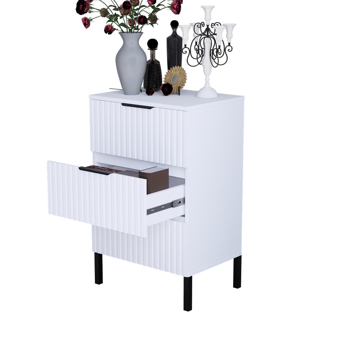 Тумба приліжкова DiPortes Саванна РЕТРО К-35 МДФ 50х83х40 см Білий матовий (01314) - фото 2 Тумба приліжкова DiPortes Саванна РЕТРО К-35 МДФ 50х83х40 см Білий матовий (01314) - фото 2