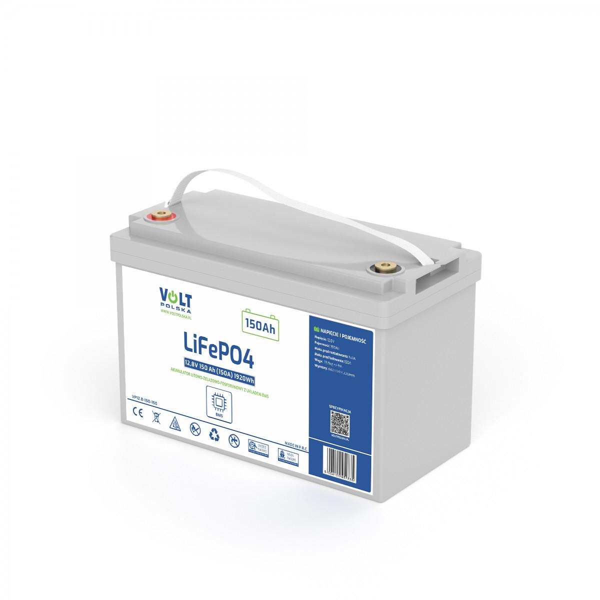 Аккумулятор Volt Polska LiFePO4 12,8V 150 Ah 150A BMS (6AKLI15112)