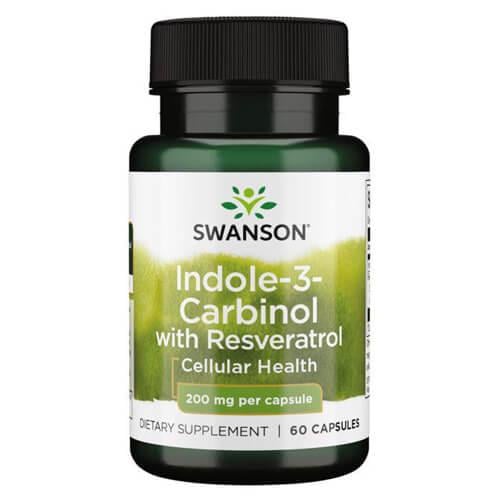 Индол-3-Карбинол Swanson Indole-3-Carbinol with Resveratrol 200 мг 60 капс. (SWU315)