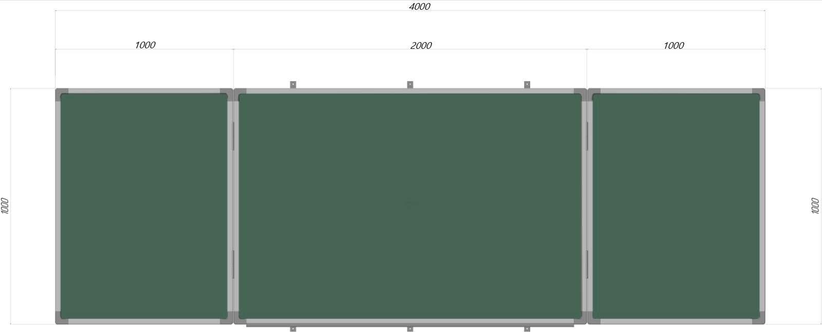 Дошка шкільна FP К4010 крейдова магнітна 400х100 мм - фото 4