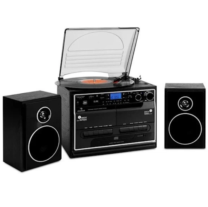 Стереопроигрыватель Auna Bluetooth с кассетной декой USB (33723766) Стереопроигрыватель Auna Bluetooth с кассетной декой USB (33723766)