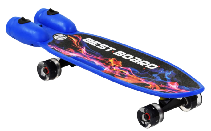 Пенніборд з музикою і димом ручка PU колеса з підсвіткою Dark Blue (102873)