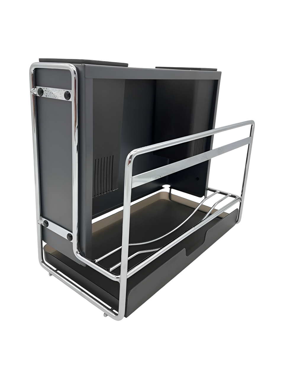 Підставка для кухонного приладдя столових приборів ножів металева Графіт - фото 2 Підставка для кухонного приладдя столових приборів ножів металева Графіт - фото 2