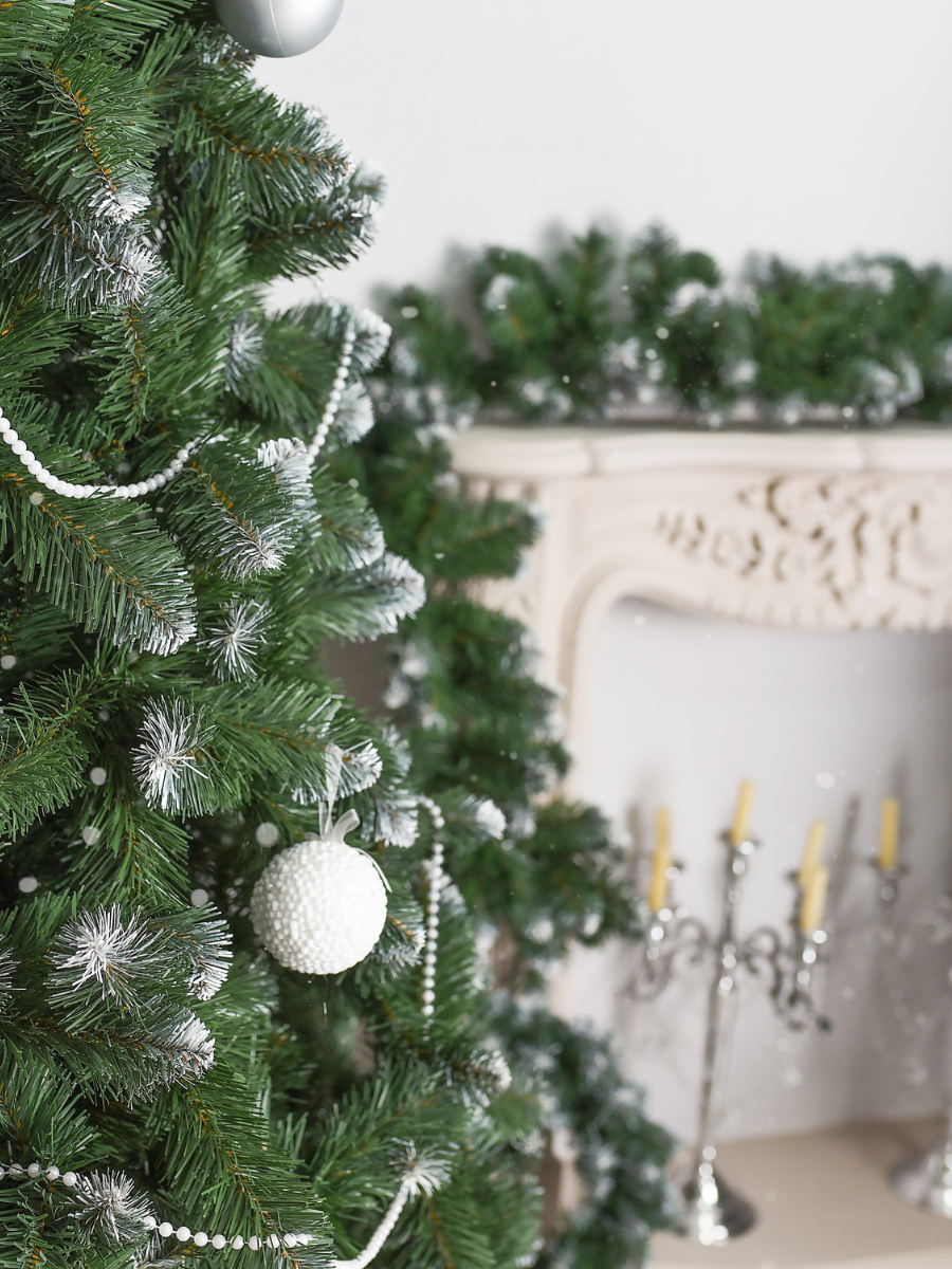 Штучна ялинка пухнаста зі снігом YaLINKA SK15 з вогнетривкого матеріалу 150 см Зелений (90887652) - фото 2