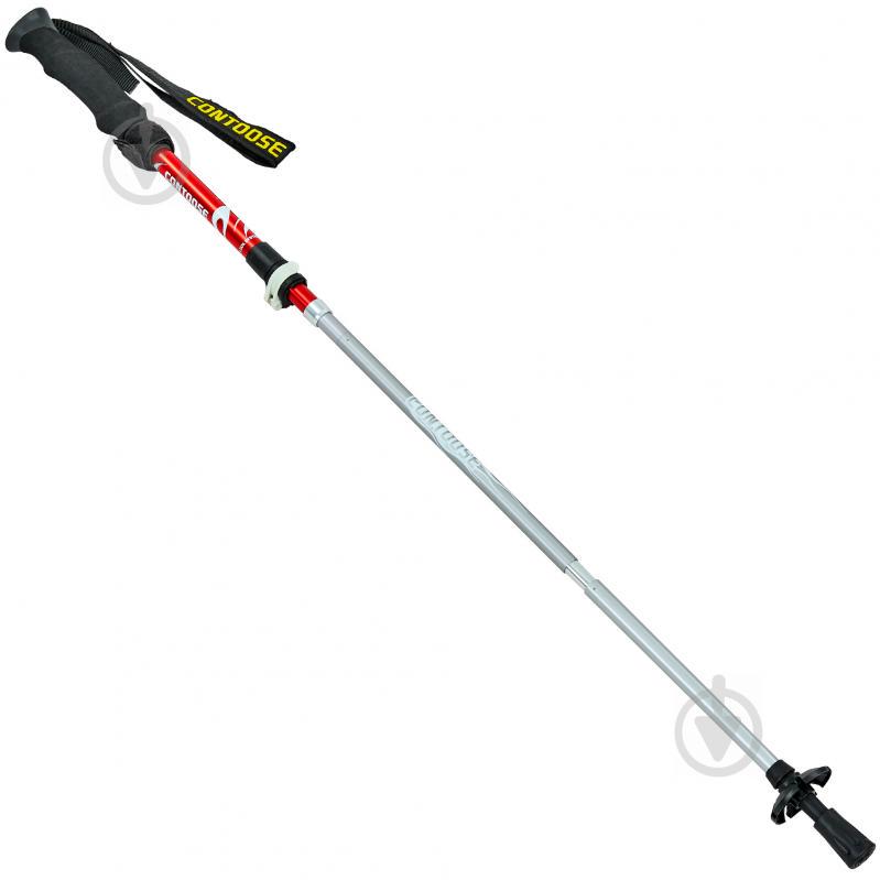 Палка треккинговая planeta-sport для скандинавской ходьбы TY-0466-5 CONTOOSE l-55-123см Красный