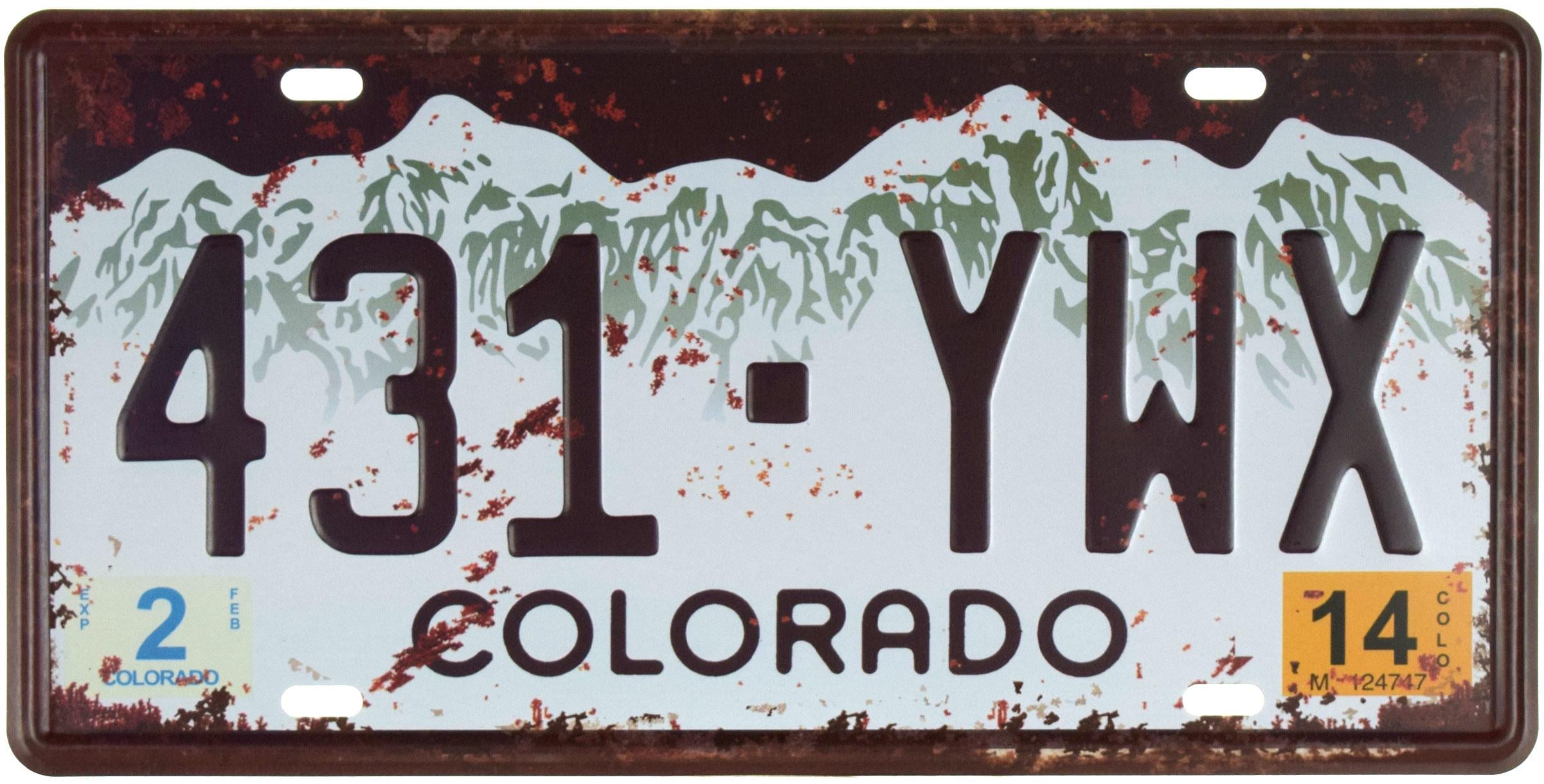 Табличка металева Колорадо/Colorado 431 TWX 15x30 см