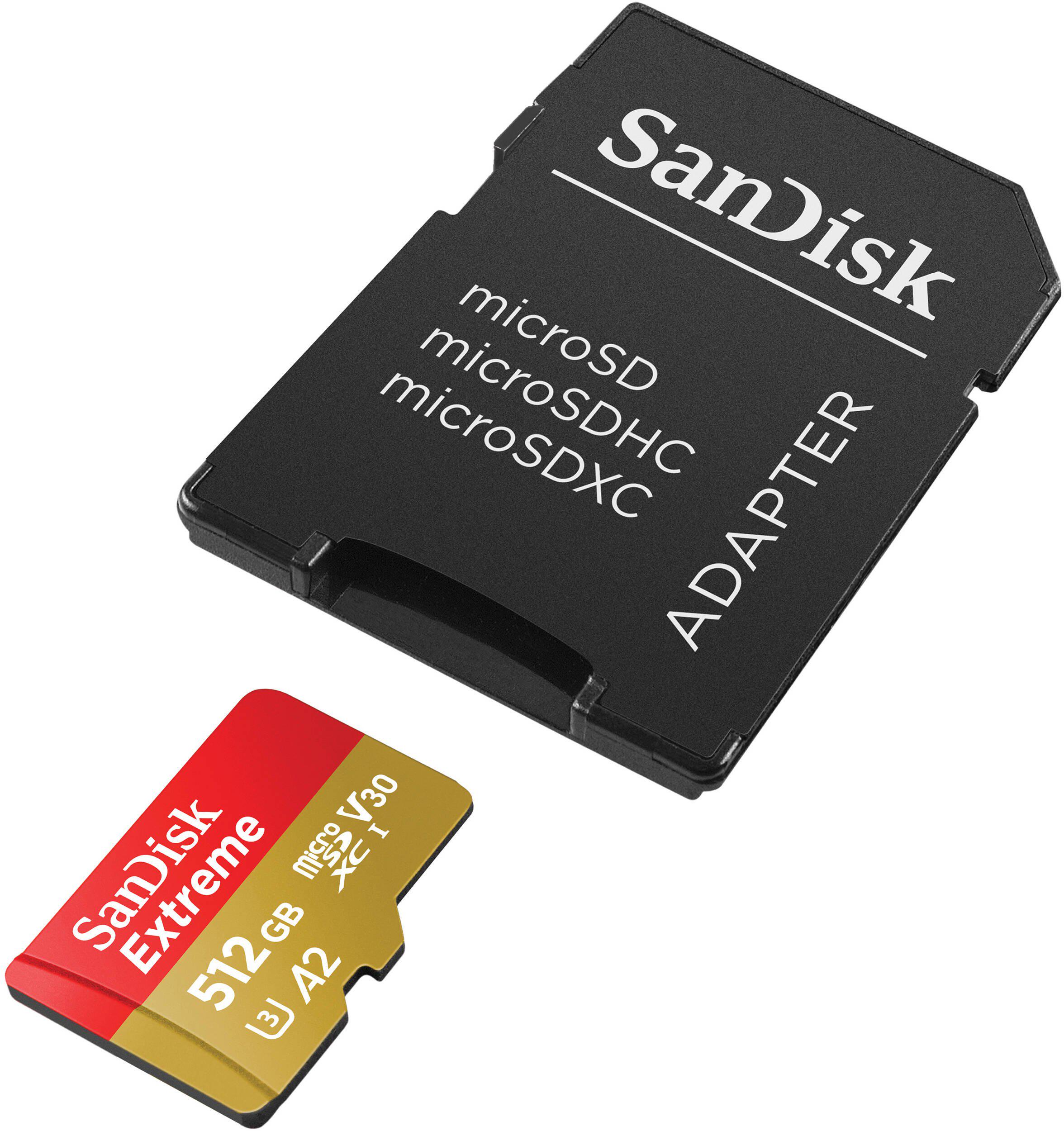 Карта памяти SanDisk microSDXC Extreme Pro 512 Гб + SD адаптер (C10/U3/V30/A2) - фото 2