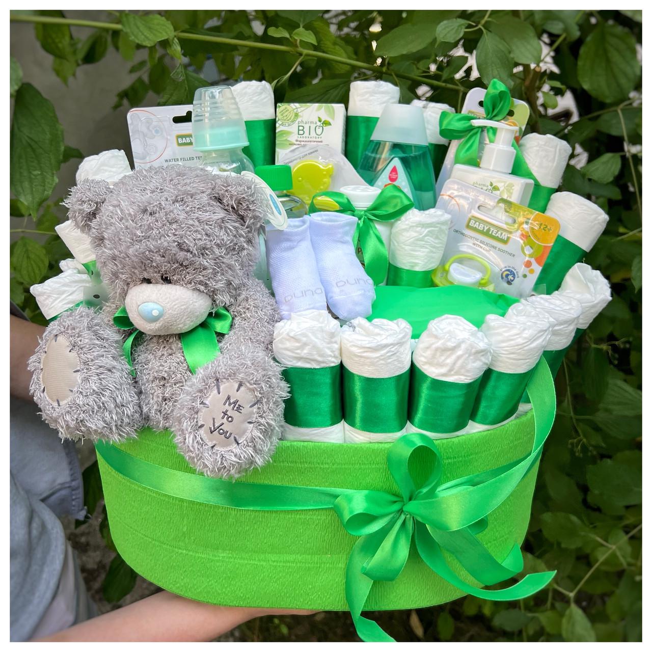 Букет з памперсами на виписку з пологового Зелений (1923338188) - фото 3 Букет з памперсами на виписку з пологового Зелений (1923338188) - фото 3